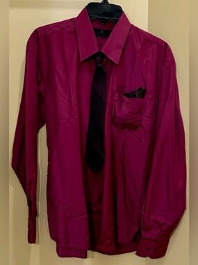 Kids Button-Down Shirt in Magenta